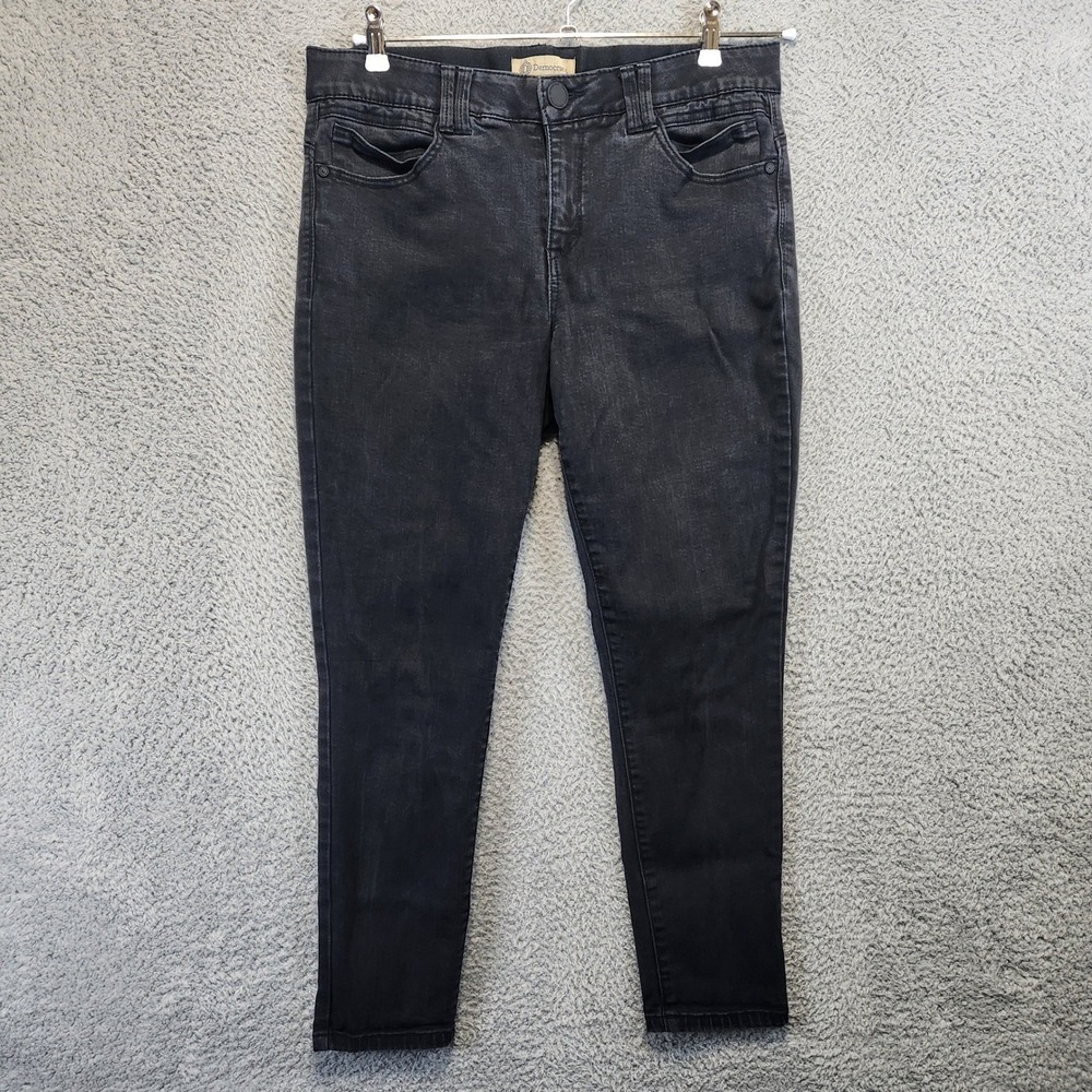 Democracy Ab Technology Jeans Womens 12 (Fits 33x27) Mid Rise Black Casual